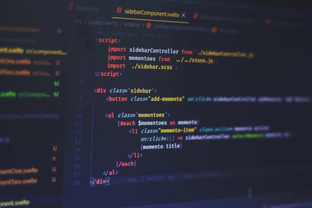 Writing code on VS Code
